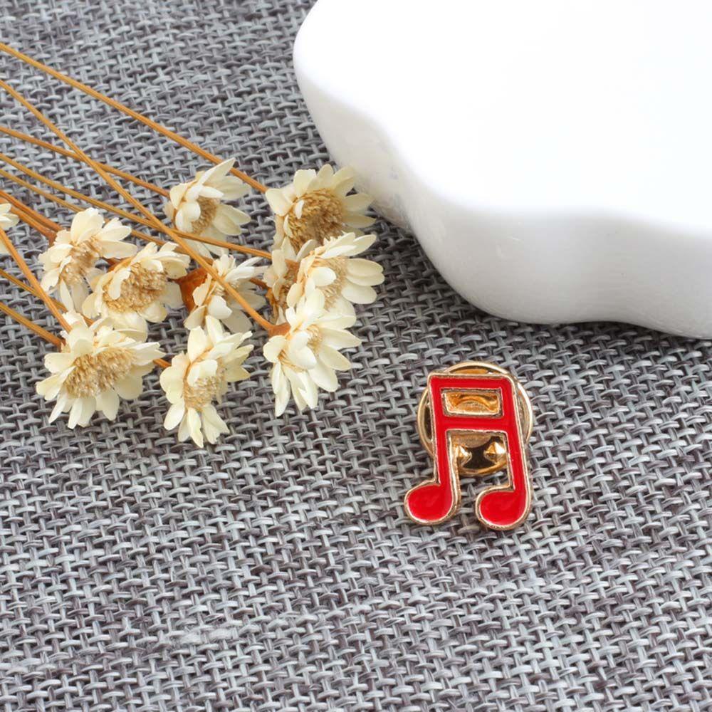 [Elegan] Bros Nota Musik Hadiah Lucu Untuk Wanita Pria Perhiasan Aksesoris Musical Note Travel Commemorative Badge Pin Enamel Pin