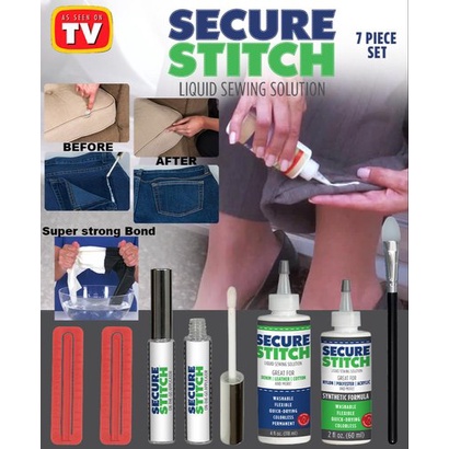 

SECURE STITCH Liquid Glue Sewing Solution Set Kit Lem Jahit