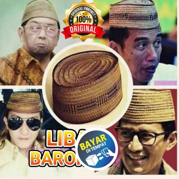 E41C  ongkir & berkualitas peci rotan asli  peci asli gorontalo  peci gusdur peci santri  songkok gu