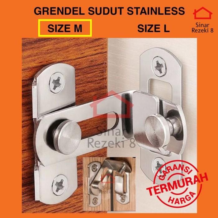 Grendel Sudut Kait M / Cantol Pintu Kunci Gembok Kamar Slot Jendela Kualitas Terjamin