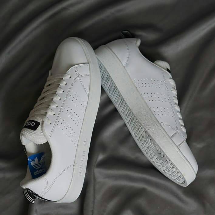 Sepatu Adidas Neo Advantec Full White Putih Sneakers Olahraga Kuliah Kerja Murah Pria Wanita kado