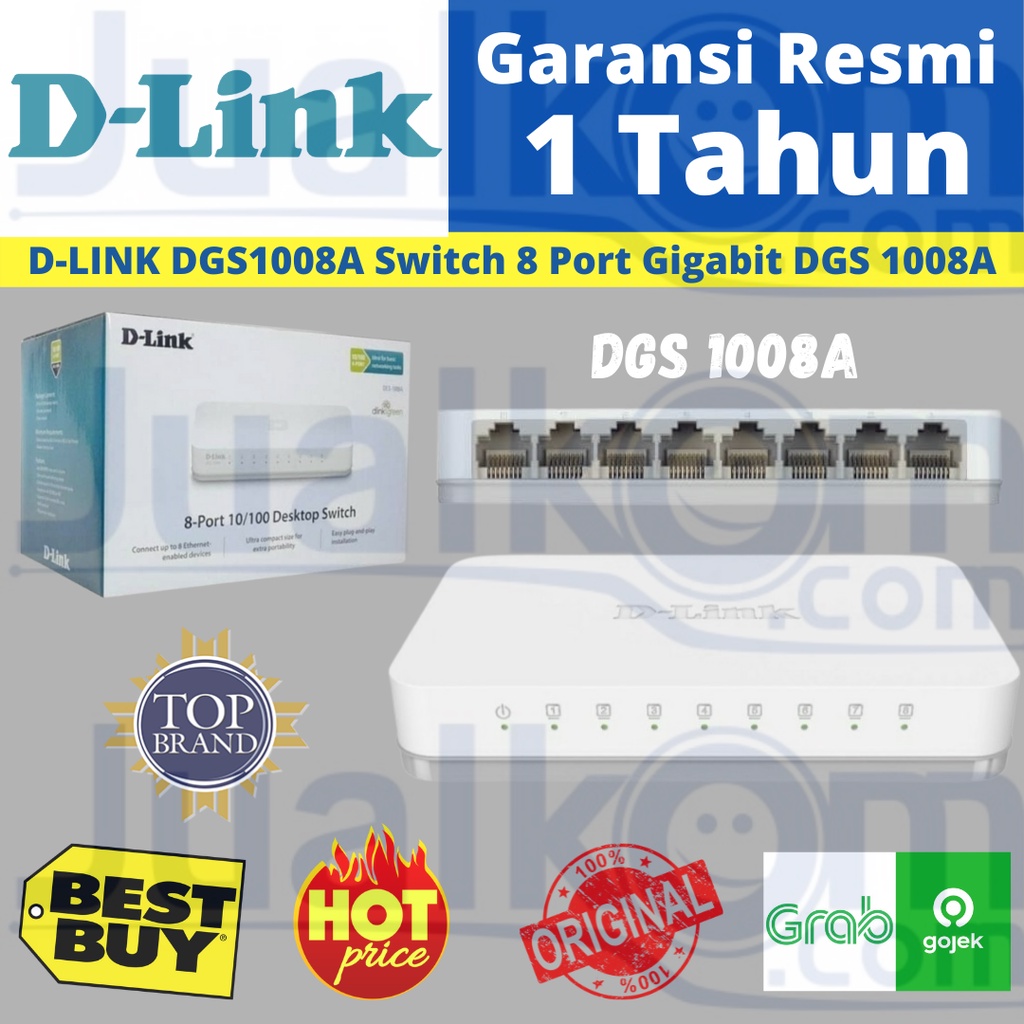 D-LINK SWITCH 8 PORTS GIGABIT DLINK DGS1008A