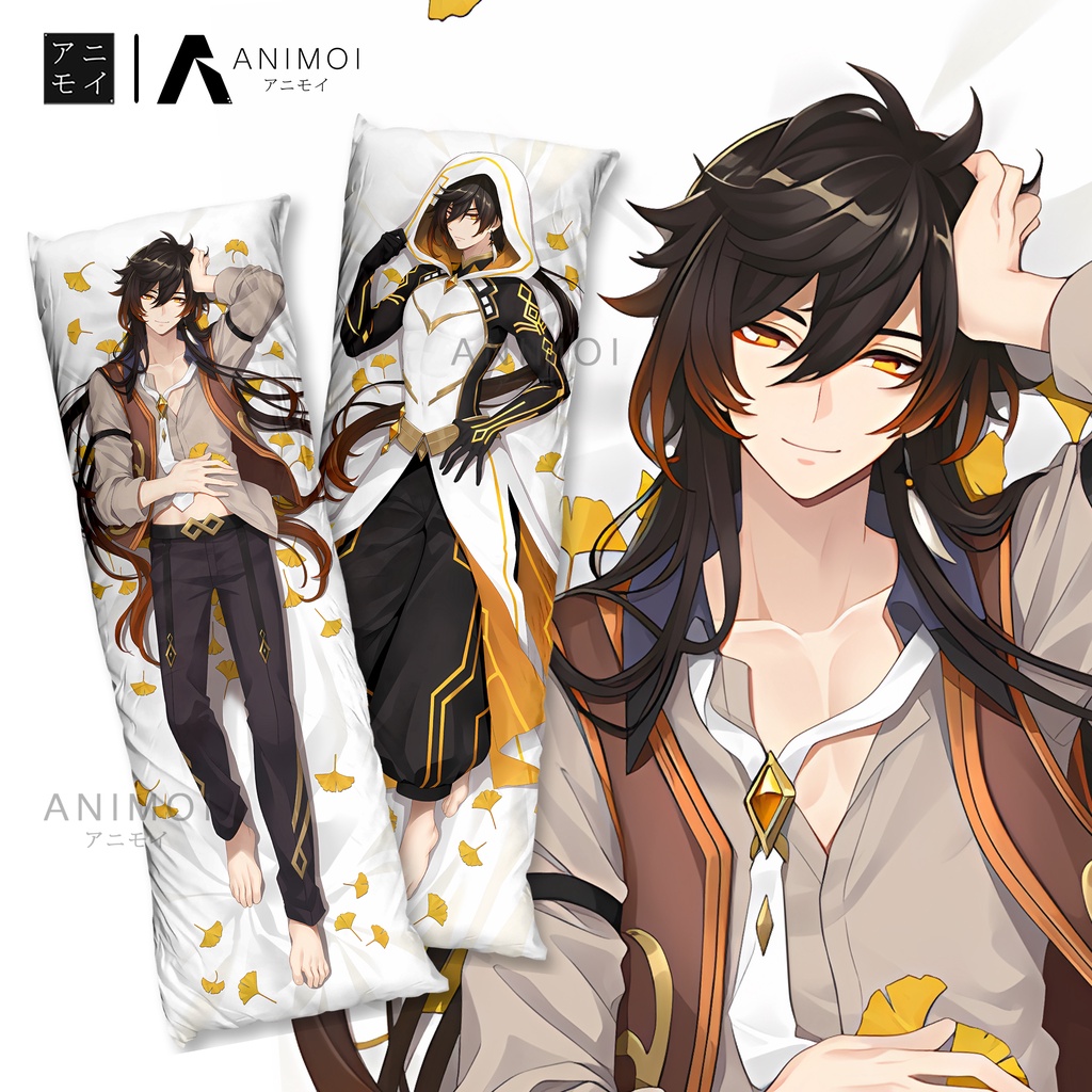 Sarung Bantal Dakimakura Anime Game || Genshin Impact || Zhongli v2