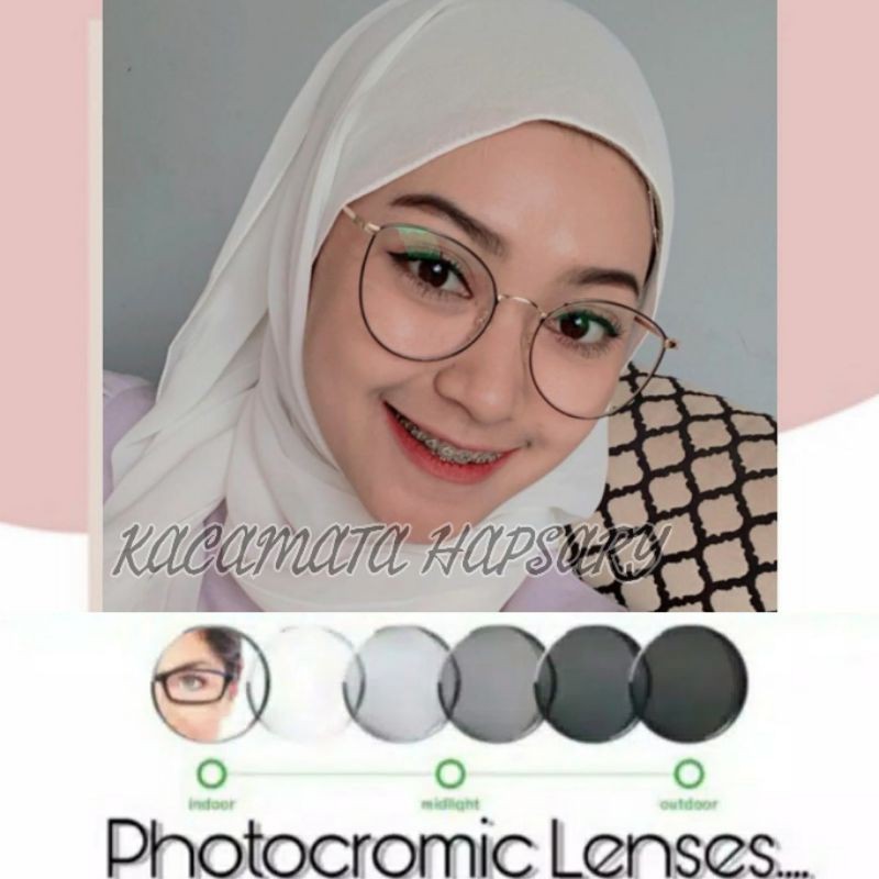 PAKET FRAME + LENSA PHOTOCROMIC | KACAMATA MINUS | KACA MATA WANITA 6073| KACAMATA ANTI RADIASI