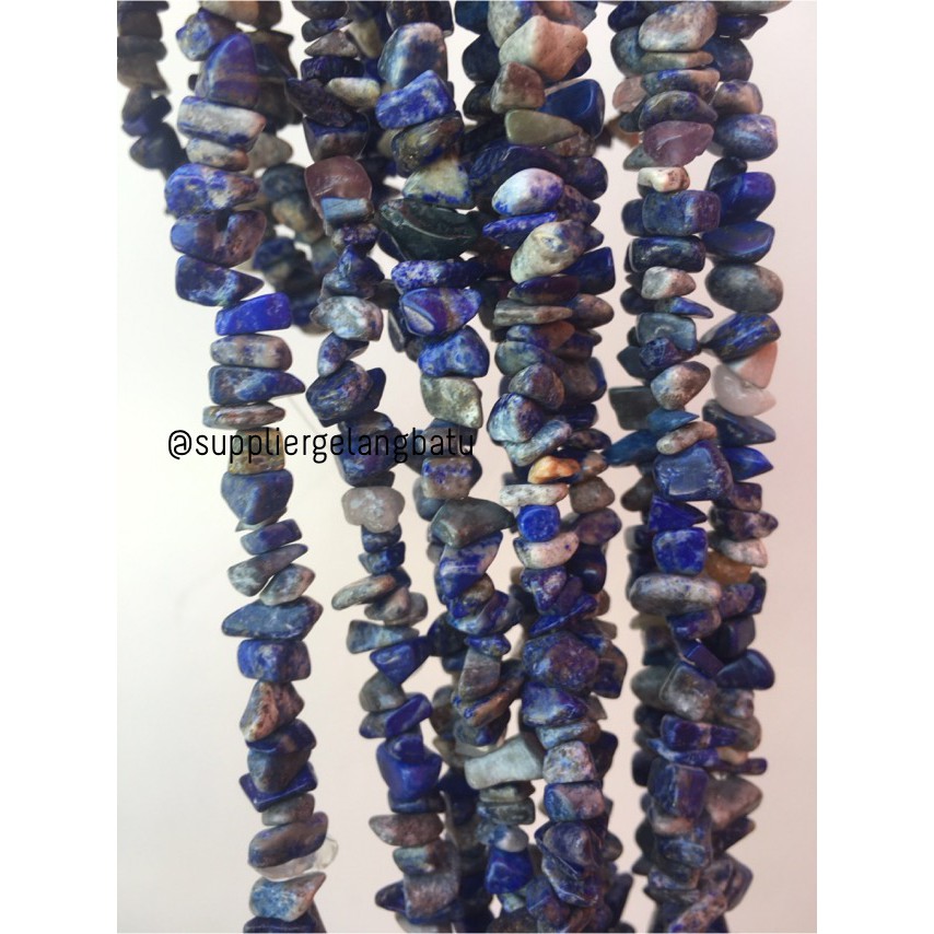 kerikil Batu alam lapis lapiz lazuli Biru 1cm kilap aksesoris craft bahan grosir supplier kerajinan