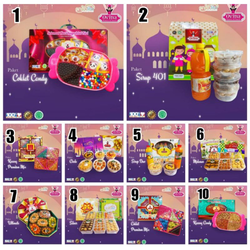 

Paket kue lebaran+minuman ovina