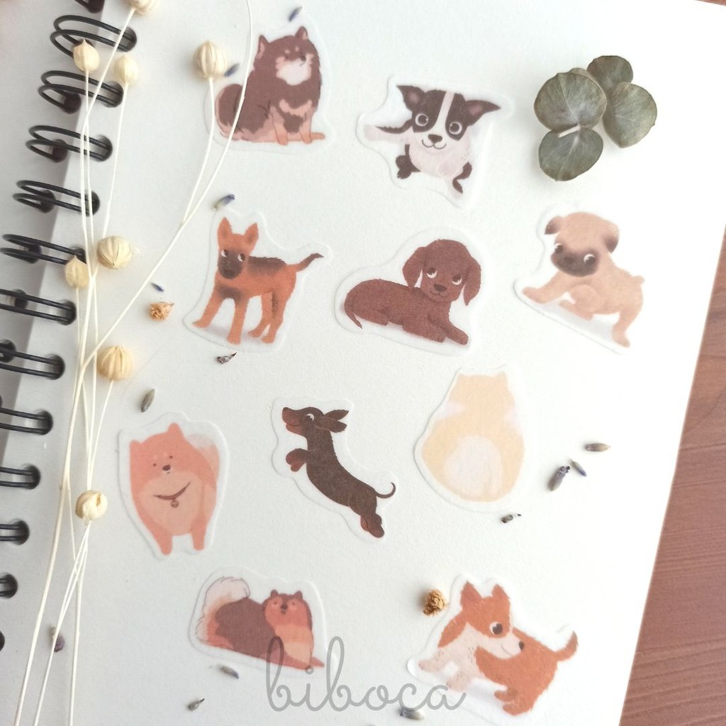 

Sticker Animals Journal Scrapbooking BUJO Planner Stationery Diary Stiker Kertas Paper biboca