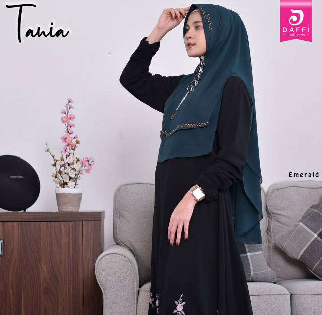 Hijab Instan Daffi Tania matt Ceruty babydoll 2 layer/daffi hijab/fashion muslim/daffi