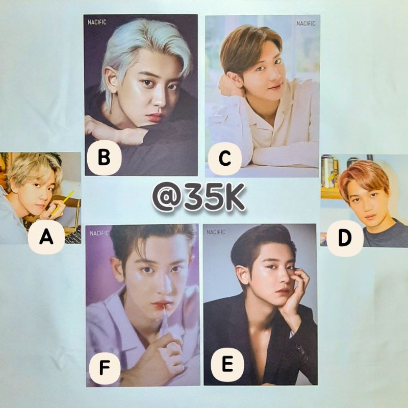 EXO Postcard - Nacific & EXO Photocard - Exploration Goods (Chanyeol, Baekhyun, Kai)