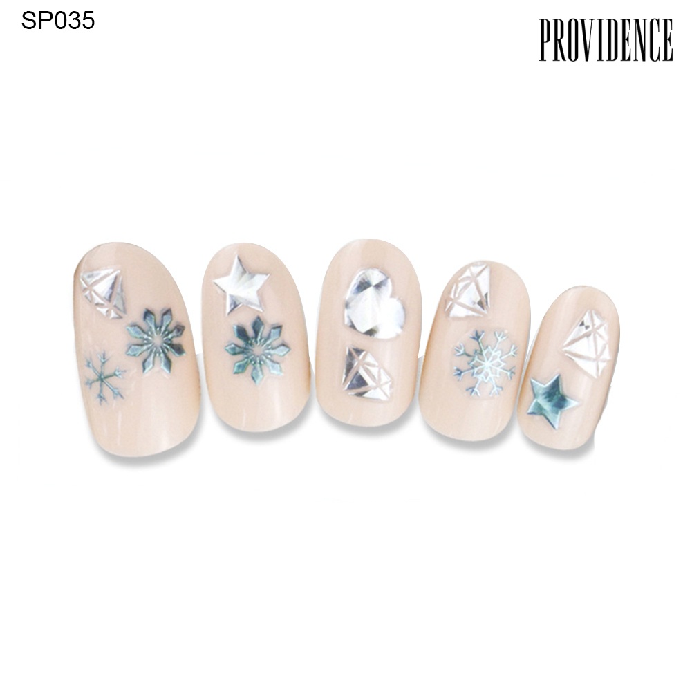 Providence 3D Snowflake Flower Star Gilding Waterproof Adhesive Nail Stickers Decals Decor