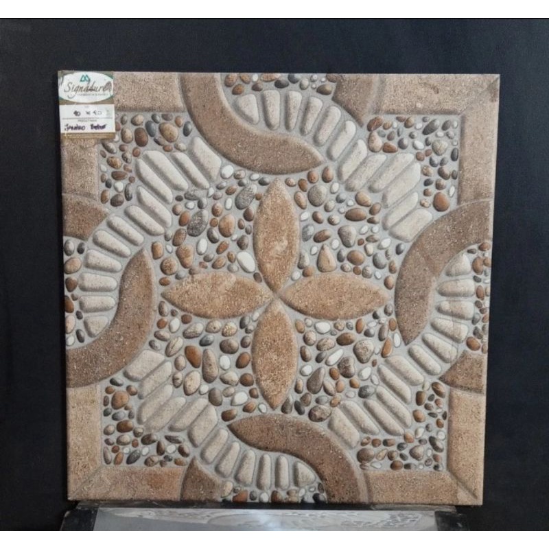 keramik lantai carport / teras / garasi batu alam 40x40 JANEIRO BEIGE