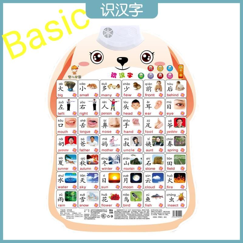 BIG SALE mrcaisen POSTER SUARA edukasi anak belajar mandarin inggris P002