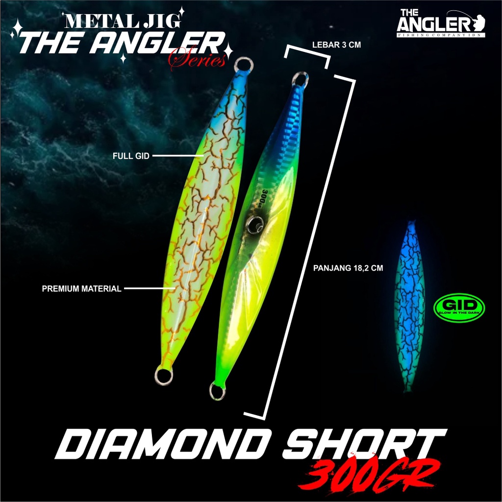 Metal Jig Short Diamond 300g The Angler Series