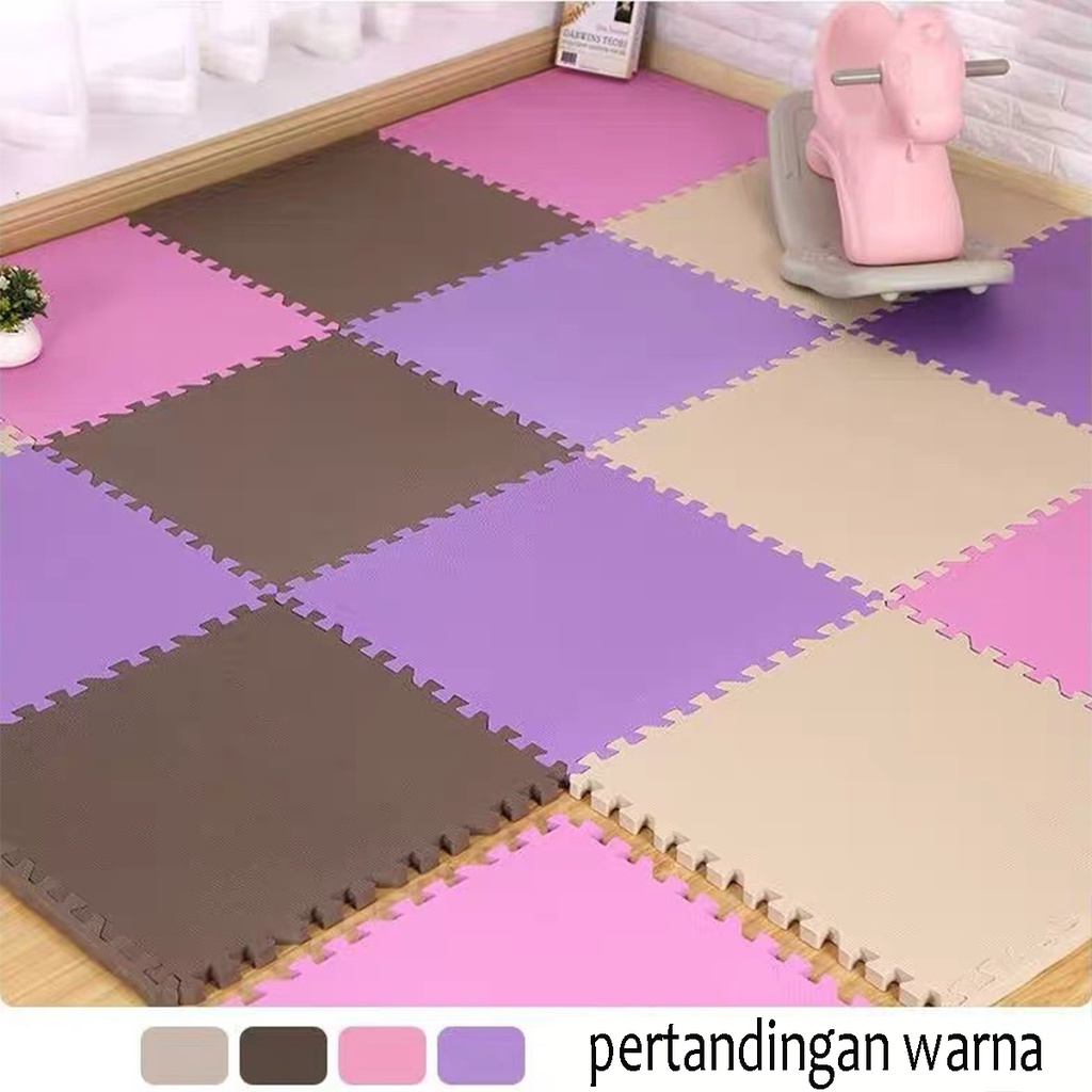 Matras Puzzle Anak Matras Bayi Evamate Puzzle 60x60 Tebal 2cm Alas Lantai Anak Matras Puzzle Isi 6 Lembar