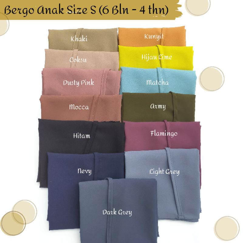 JIlBAB ANAK BERGO POMPOM 6 BLN - 5 THN