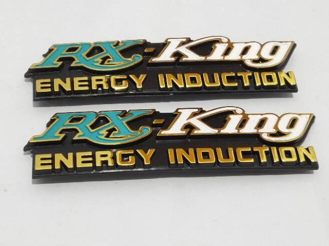 Emblem RX King tulisan timbul rx king tutup aki box energi induction 2pcs