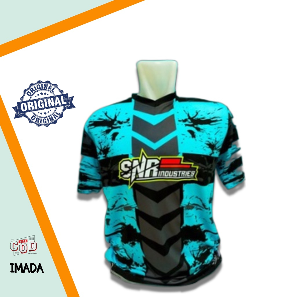 Kaos Olahraga SNR Baju Olahraga Pria Jersey Volly Full Printing Kaos Olahraga Futsal Badminton Jogin