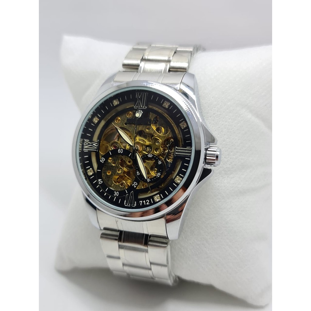 JAM TANGAN PRIA/JAM TANGAN COWOK/JAM TANGAN MURAH ROLEX MATIC TRANSPARAN