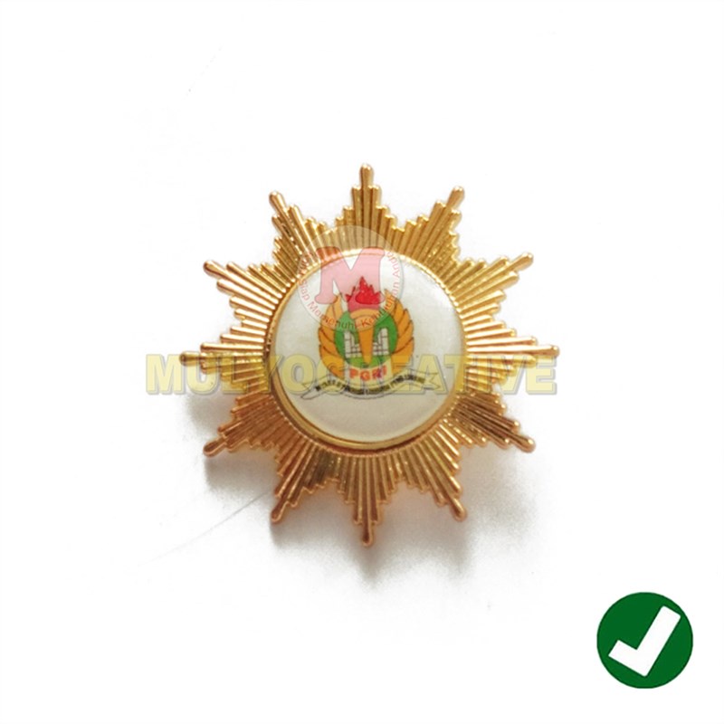 Pin PGRI Model Gerigi - Lencana Logo PGRI Peniti
