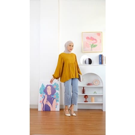 BEFAST - ZEC OOTD Wanita Blouse KALILA / Cloudy Blouse / Blouse Wanita Hijab / Blouse Lengan Balon