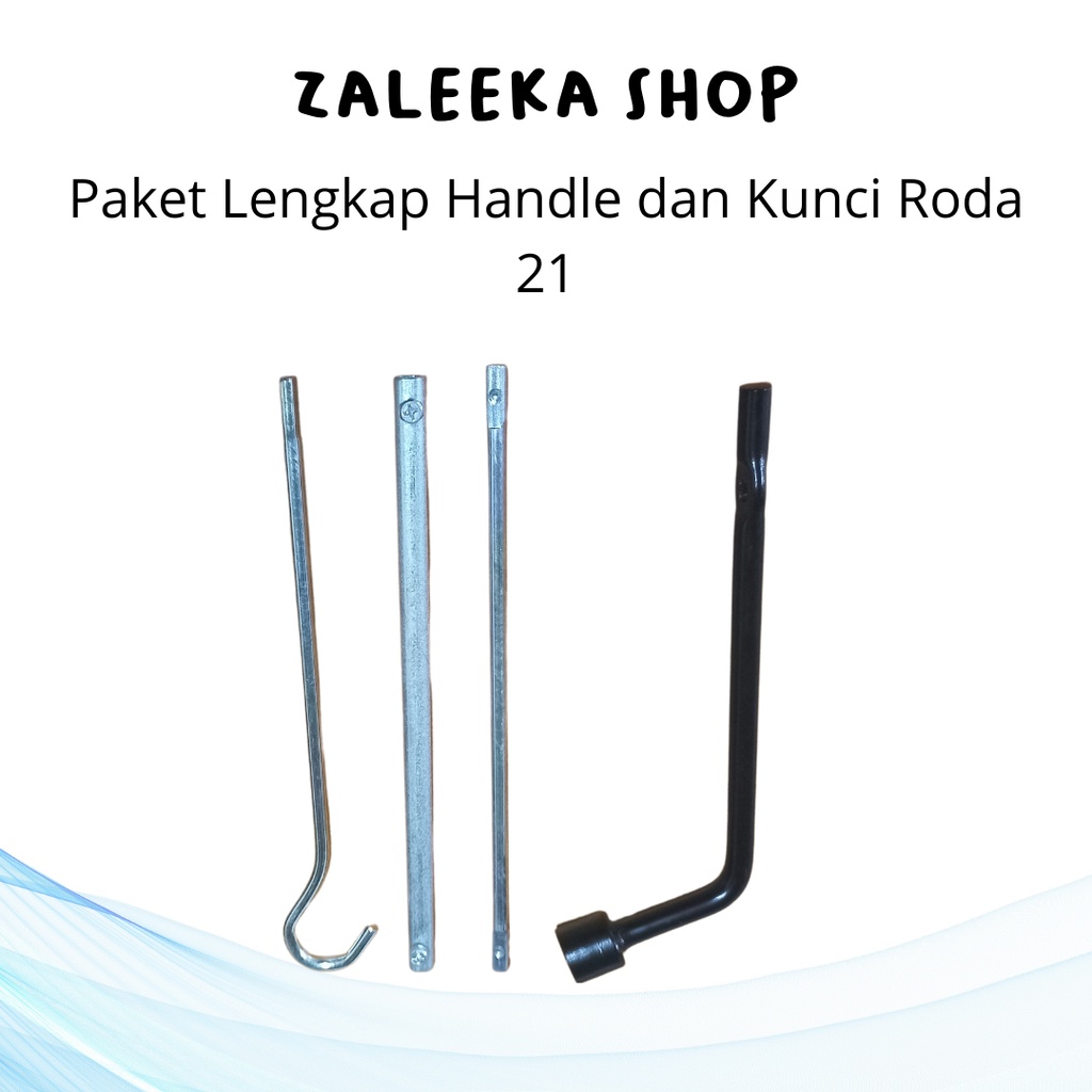 Paket Lengkap Kunci Roda 21 MM + Handle Dongkrak Metema Original