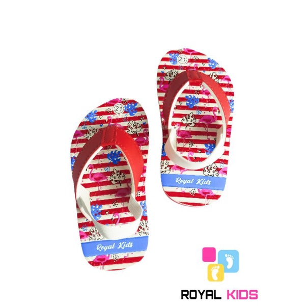 SANDAL BEBY FLAMINGO ROYAL KIDS (bisa custom nama)