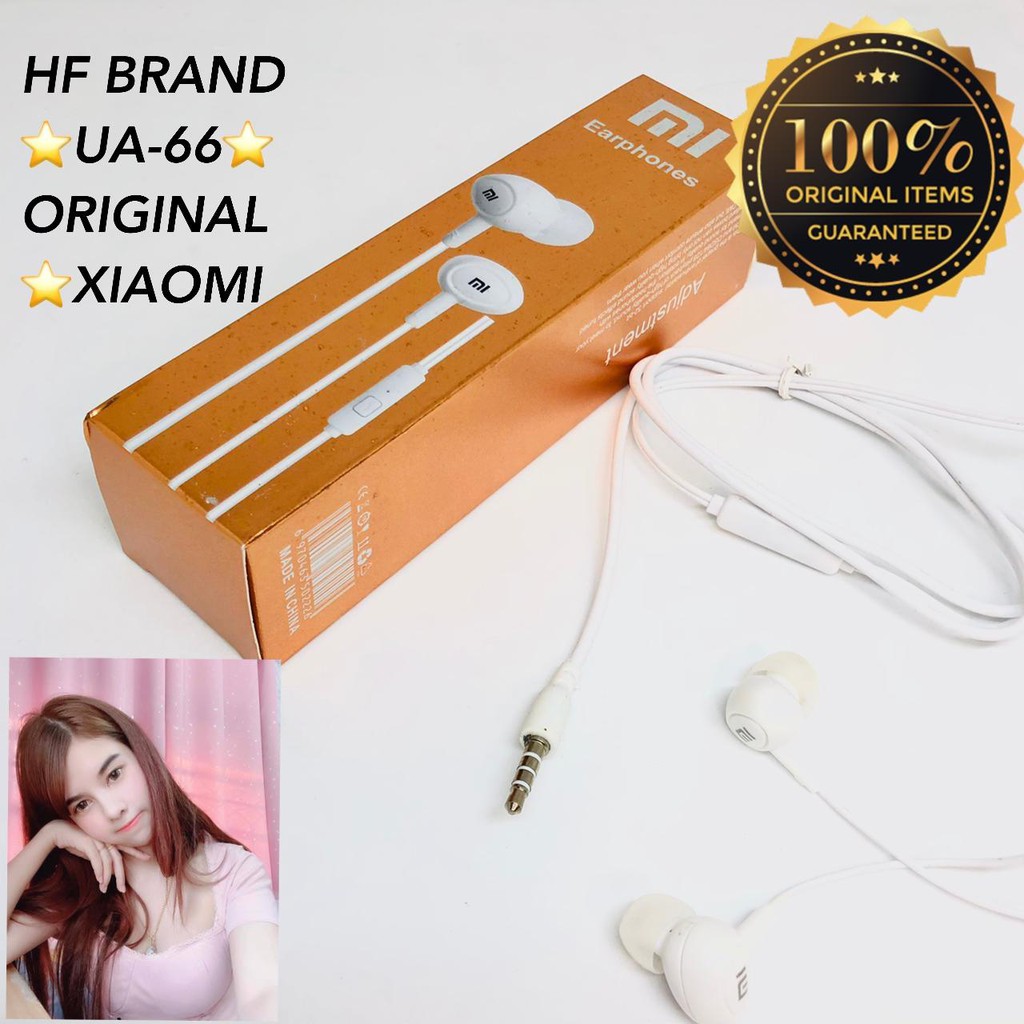 HANDSFREE VIVO VI03 PURE BASS ORIGINAL &amp; earphone brand ua-66 samsung opppo xiaomi