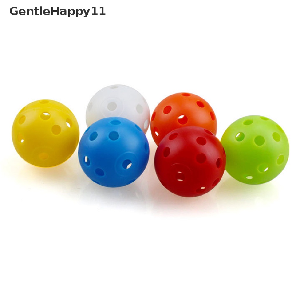 Gentlehappy 10Pcs Bola Golf Indoor Outdoor Whiffle Airflow Bola Latihan Golf