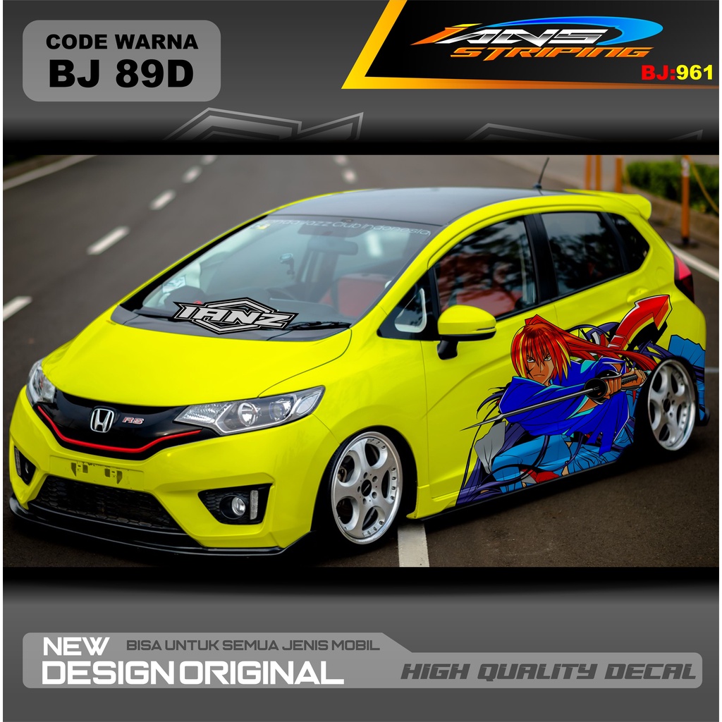 STICKER DECAL MOBIL JAZZ / STIKER MOBIL BRIO / DECAL STIKER MOBIL SWIFT / STIKER MOBIL TOYOTA / DECAL STICKER MOBIL / STIKER YARIS AYLA