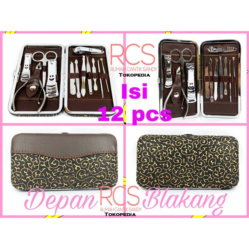 PEDICURE ~ MANICURE / MENICURE SET ~ 12 in 1 ~GUNTING KUKU BERKUALITAS