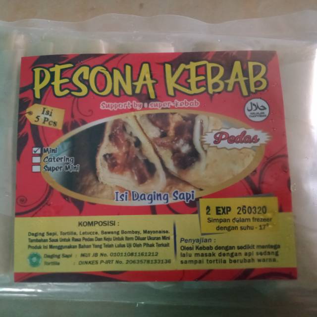 

PESONA MINI KEBAB RASA PEDAS ISI 5.