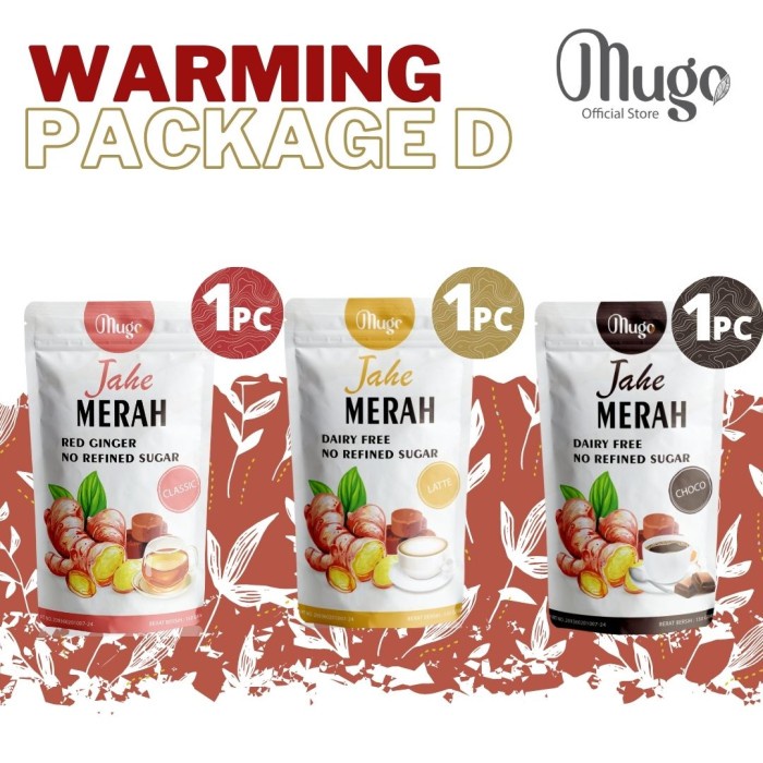 

Warming Package D (Jahe Merah CLASIC, LATTE, CHOCO) White Sugar Free (BERKUALITAS)