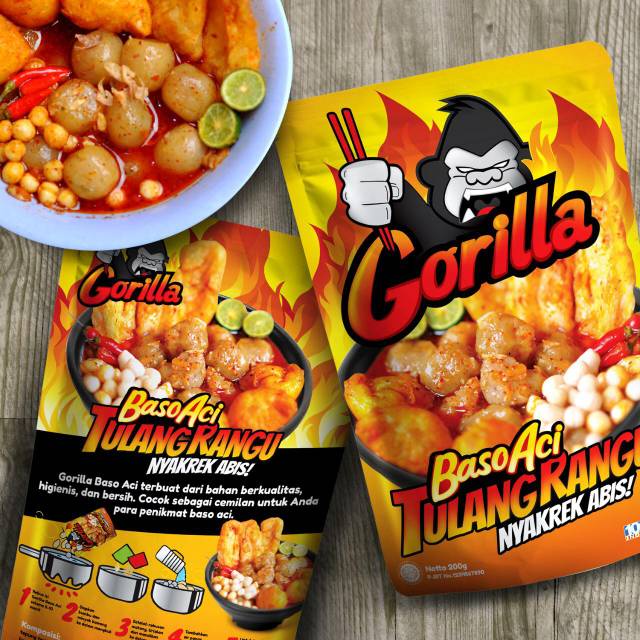 Baso Aci Tulang Rangu Gorilla Premium Pedas Nyakrek Abis Khas Garut 200gr