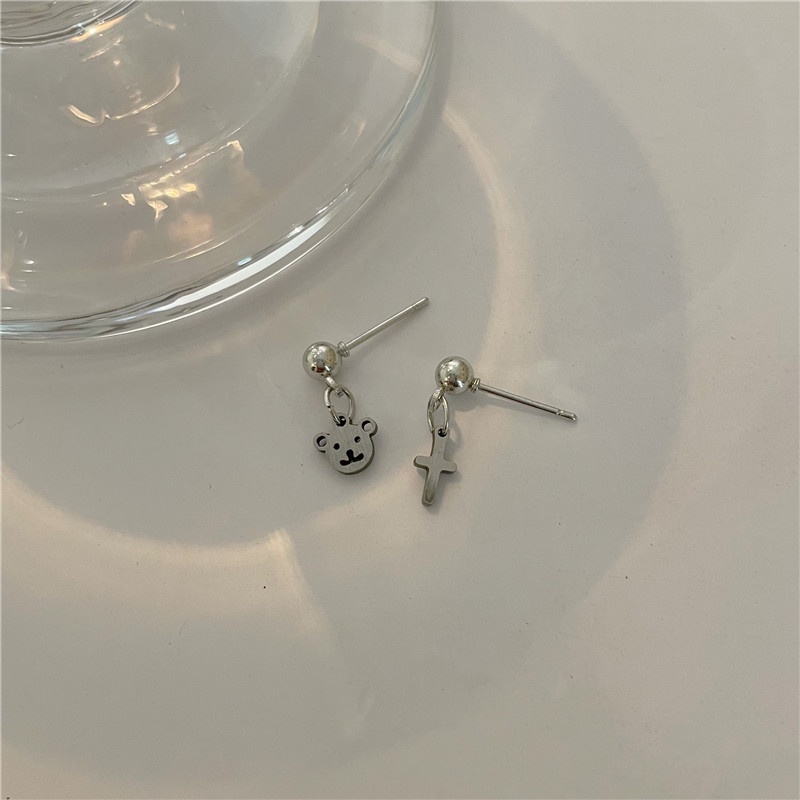 Bear Earrings Accessories Trendy Temperament Korea Simple