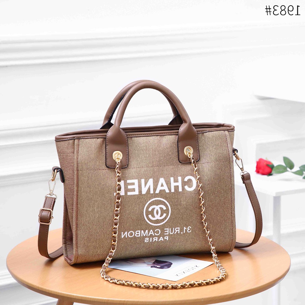 W303 TAS TOTE WANITA BRANDED 'CHANEL DENIM 31 RUE CAMBON 1983 TAS CANTIK TAS CASUAL