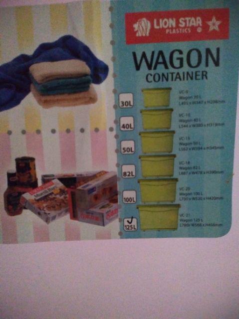 Vc-21 Wagon Container 125 Litres Box Kotak Lion Star