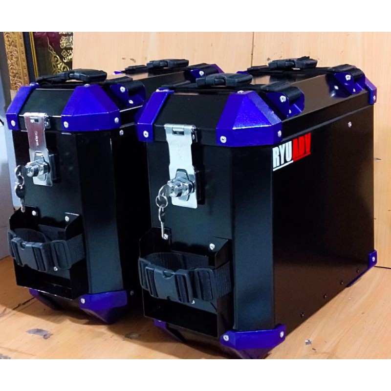 Side box pannier 27liter pojok siku biru movistar