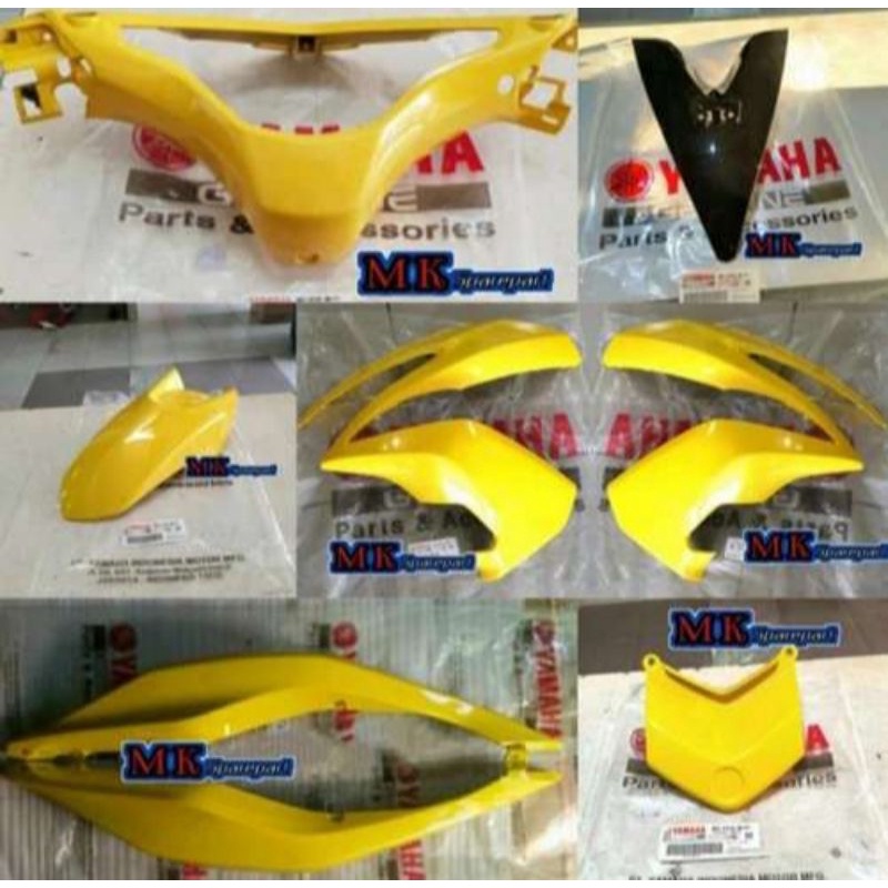 FULL SET BODY HALUS AEROX 155 KUNING ORIGINAL YAMAHA