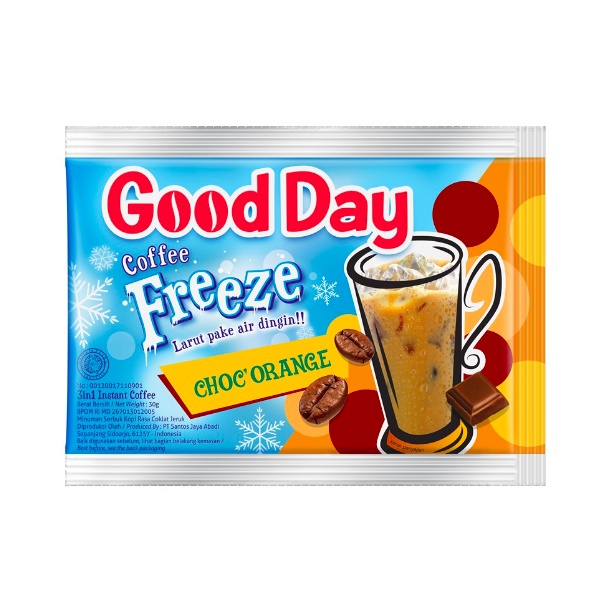 Kopi GOOD DAY Freeze Choc Orange Renteng 10 x 30 gr Kopi Good Day Coffee Freeze