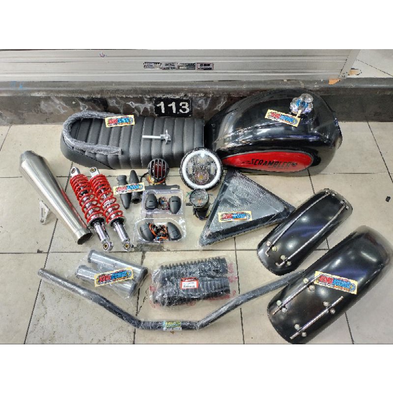 PAKET BODY JAPSTYLE SCRAMBLER thunder tiger gl megapro byson dll