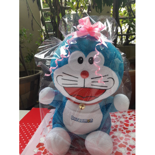 

plastik kado/bungkus kado dengan pita/parcel boneka