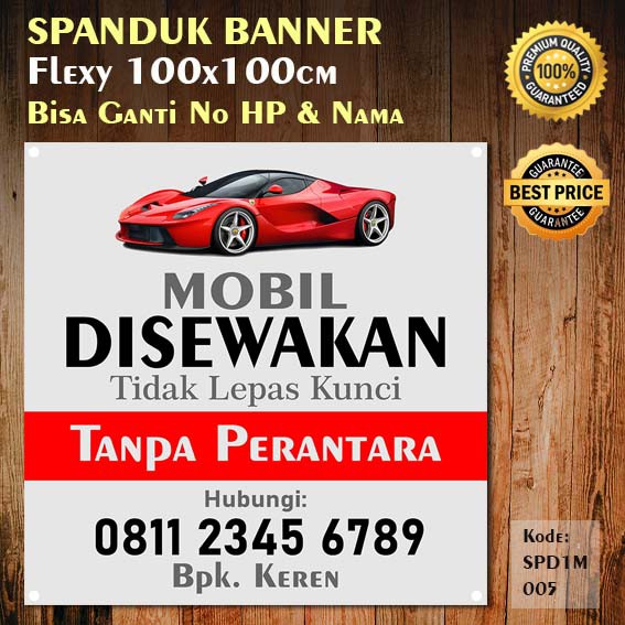 Spanduk MOBIL DISEWAKAN iklan Rental Mobil