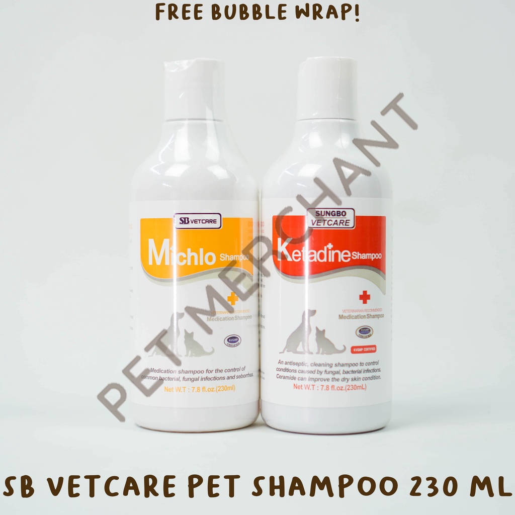 SB Vetcare Michlo & Ketadine Shampoo 230 ml Medicated Shampoo Shampo Obat Anti Jamur Korea Sungbo Re