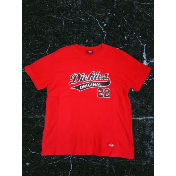 t-shirt dickies red art 22