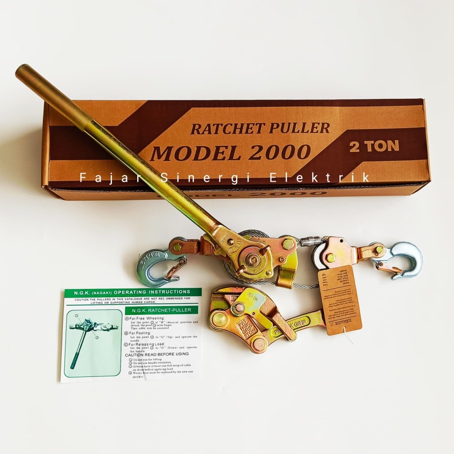 Rachet Puller NGK 2 Ton + Wire Grip 2 Ton