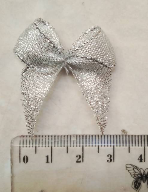 Isi 144 pcs pita jadi kupu glitter