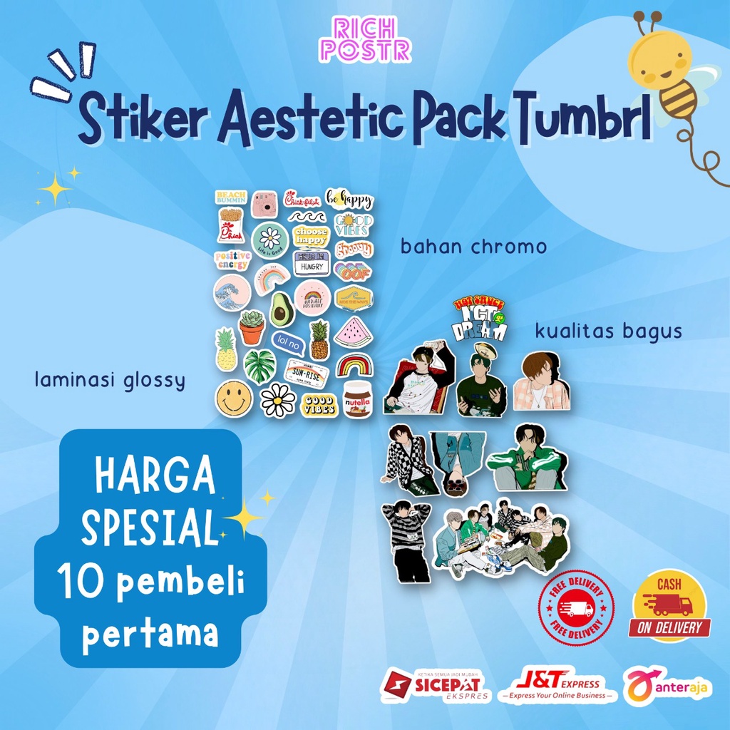 

Sticker Aesthetic Pack (UKURAN A6) | Stiker tumblr estetik | Setiker Case Hp | Stiker Helm | Stiker Laptop | Stiker Journaling | Stiker BTS BT21 Billie Ellishh SuperHero aesthetic MURAH