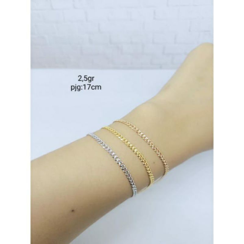 GELANG SISIK NAGA MINI POLOS / GELANG PERAK ASLI SILVER 925 LAPIS EMAS / GELANG FASHION WANITA TERBARU