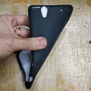 XPERIA C4 / C4 DUAL E5333 karet softcase silikon karet hitam mantap