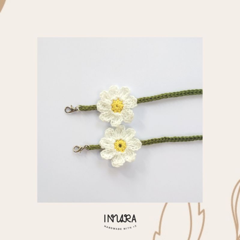 [New product] Strap masker daisy rajut handmade - Mask strap